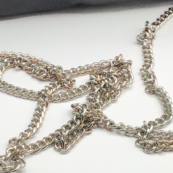 Elegant Silver and Blue Beaded Clutch by Atmosphere - Picture 5 of 10